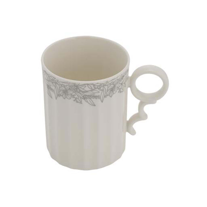 DELCASA Bone Wave 12oz Mug,  New Bone China  Chip-Resistant & Durable  for Coffee, Tea, Cappuccino, Latte