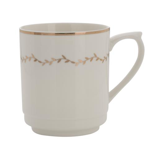 DELCASA Bone Wave Mug (11oz) - New Bone China - Chip Resistant & Durable - Tea/Coffee/Cappuccino/Latte Cup