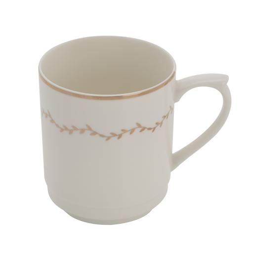 DELCASA Bone Wave Mug (11oz) - New Bone China - Chip Resistant & Durable - Tea/Coffee/Cappuccino/Latte Cup