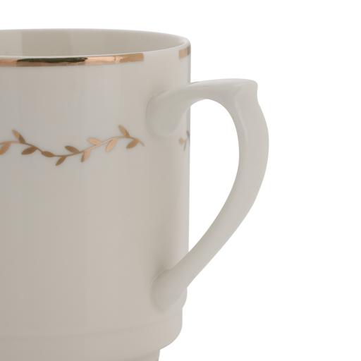 DELCASA Bone Wave Mug (11oz) - New Bone China - Chip Resistant & Durable - Tea/Coffee/Cappuccino/Latte Cup