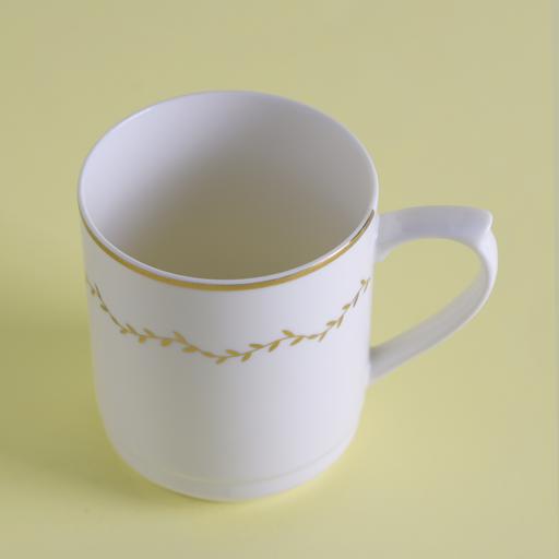 DELCASA Bone Wave Mug (11oz) - New Bone China - Chip Resistant & Durable - Tea/Coffee/Cappuccino/Latte Cup