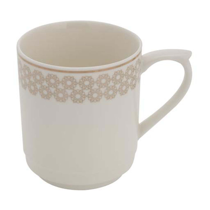 DELCASABone Wave Mug, 11oz, | New Bone China | Chip Resistant & Durable | Tea, Cappuccino, Coffee, Latte Cup