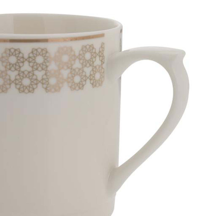 DELCASABone Wave Mug, 11oz, | New Bone China | Chip Resistant & Durable | Tea, Cappuccino, Coffee, Latte Cup