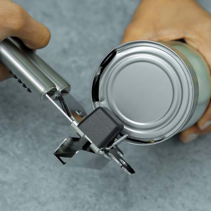 DELCASA Carbon Steel Chrome Can Opener with Easy Turn Knob and Ergonomic Handle.