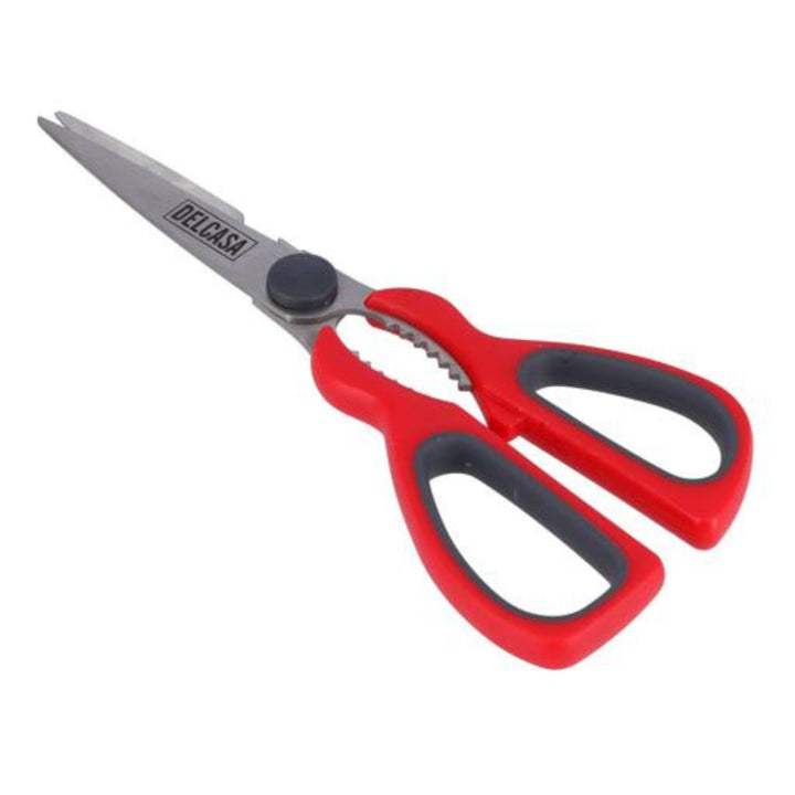 DELCASA DC1841 Kitchen Scissor with Stylish Handle | Versatile All-In-One Utility Shear for Meat, Chicken, Fish, Vegetables, Herbs | Strong Stainless Steel Home & Kitchen Tool with Nut Cracker Feature