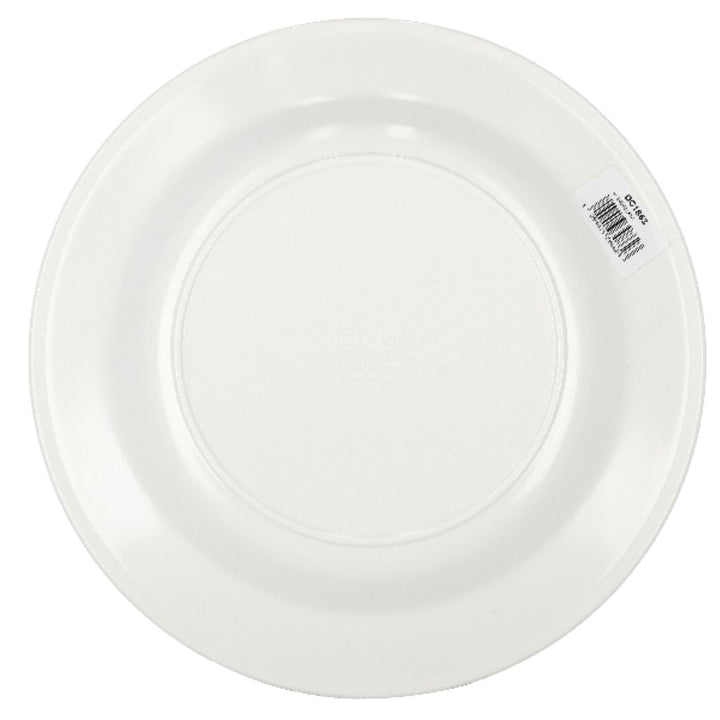 DELCASA DC1864 Melamine Soup Plate,25.4cm, White and Blue, Durable and Heat Resistant