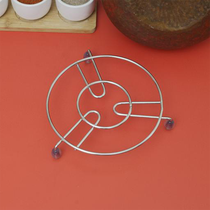 DELCASA DC2245 Stainless Steel Round Table Ring - 4mm, Heat Resistant Kitchen Pan Stand for Worktops & Saucepans, Rust-Proof Teapot Stand for Tables