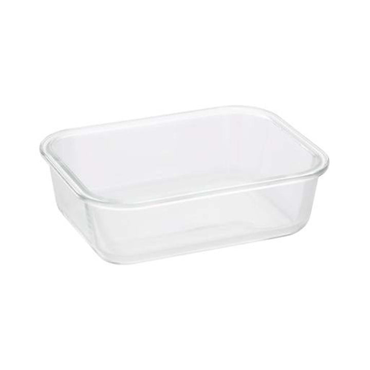 DELCASA Delcasa Glass Rectangular Container w/ Bamboo Lid - 1520ML