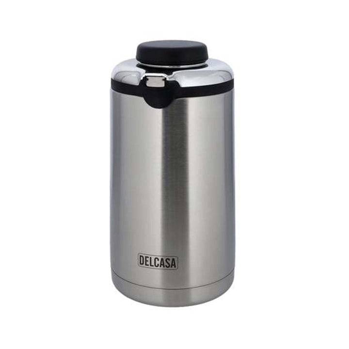 DELCASA Double Wall Stainless Steel 1000ml Vacuum Flask with Handle, Portable & Leak Proof  Maintains Freshness & Flavor