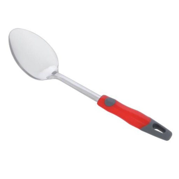 DELCASA Elegant Design Stainless Steel Rice Spoon with PP Handle - 32X7.3CM - Dishwasher Safe - Ideal for Serving Rice, Soup, Desserts and More