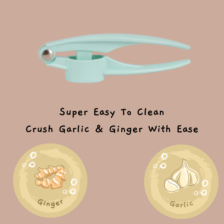 Delcasa Garlic Crusher With Plastic Handle - Super Easy To Clean - Crush Garlic & Ginger With Ease