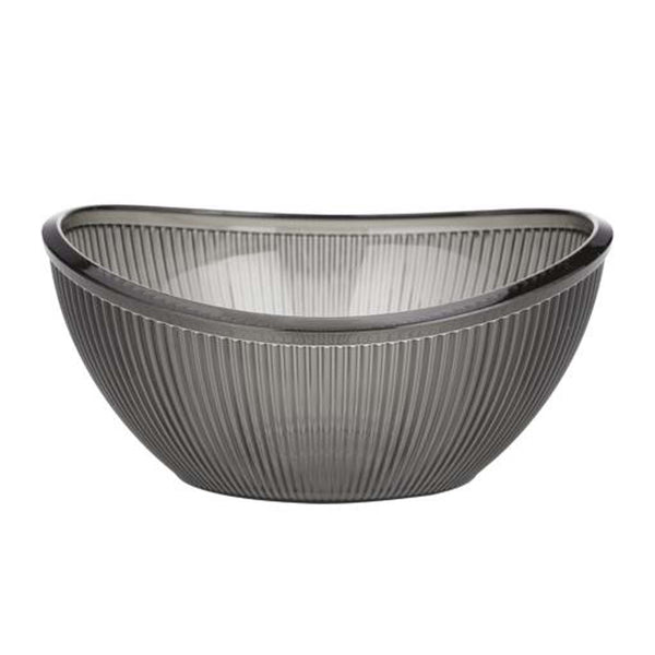 DELCASA Gray Acrylic Smoked 550ml Mixing Bowl | Salad/Veggie Serving Bowl | Food-Grade for Fruits, Veggies, Desserts & Snacks.