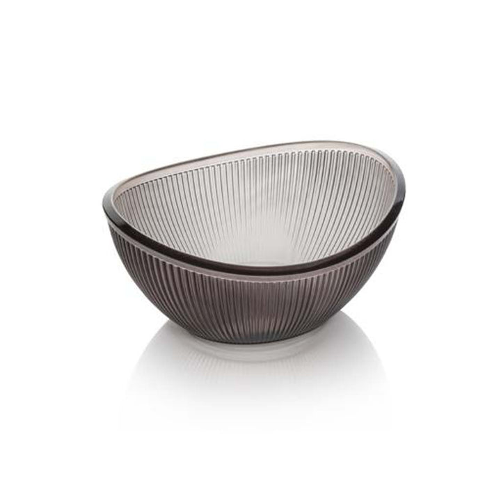 DELCASA Gray Acrylic Smoked 550ml Mixing Bowl | Salad/Veggie Serving Bowl | Food-Grade for Fruits, Veggies, Desserts & Snacks.