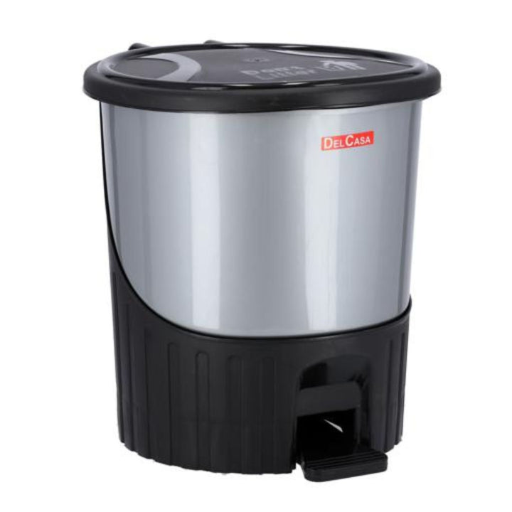 DELCASA Hands-Free Pedal Garbage Can - 12L