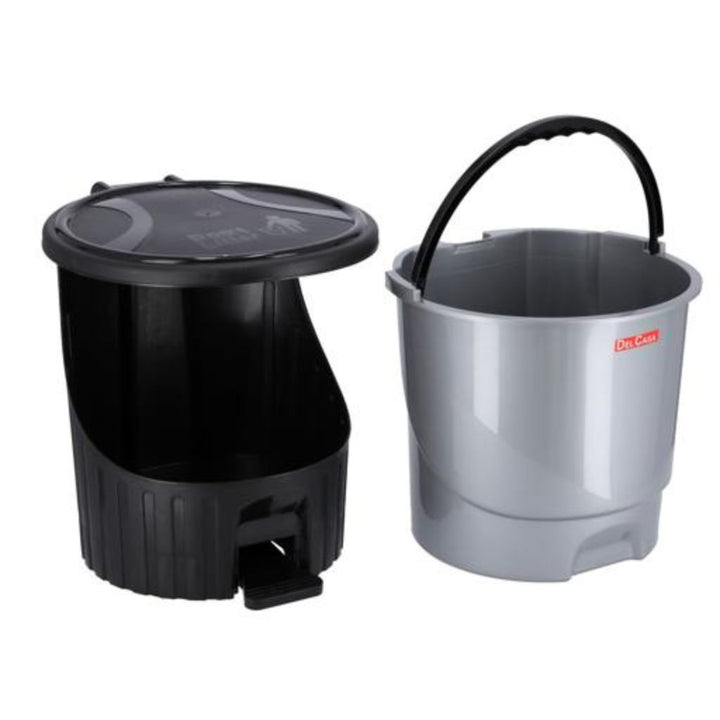 DELCASA Hands-Free Pedal Garbage Can - 12L