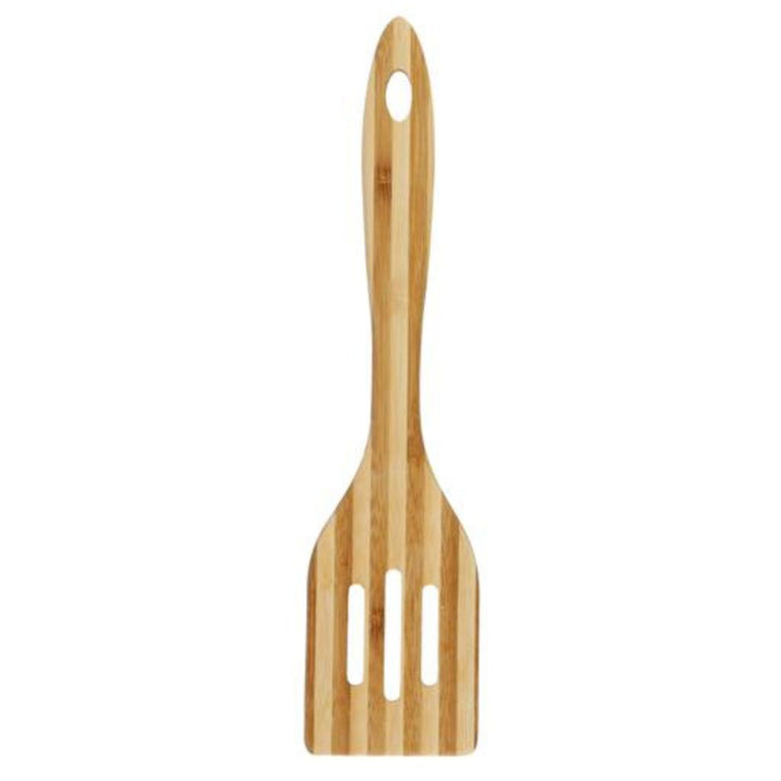 DELCASA Heat-Resistant Bamboo Flat Slotted Turner with Comfortable Grip - Ideal for Cooking and Baking