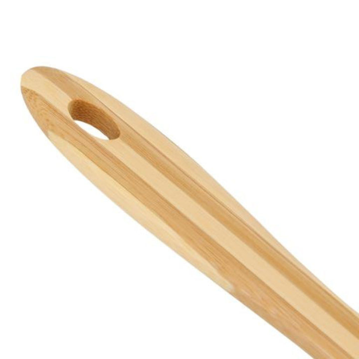 DELCASA Heat Resistant Bamboo Slotted Spoon with Grip - Perfect for Cooking and Baking