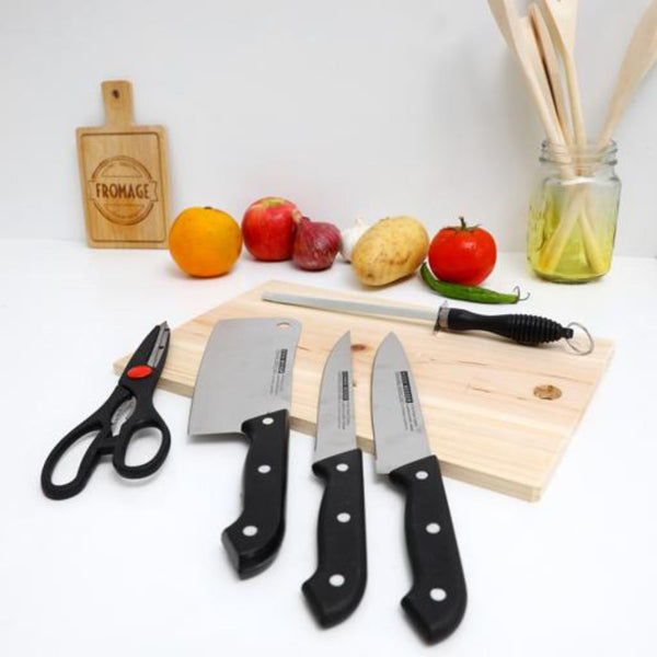 DELCASA Kitchen Knife Set with Cutting Board - 5 Pieces