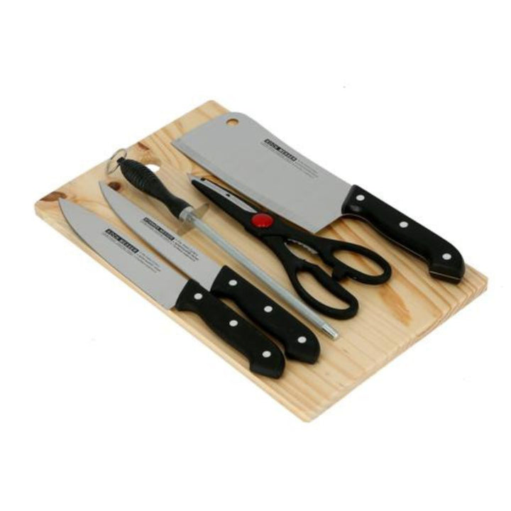 DELCASA Kitchen Knife Set with Cutting Board - 5 Pieces