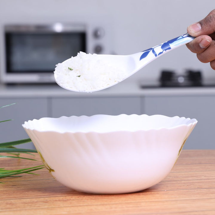 DELCASA Melamine Ware Rice Spoon - Cooking and Serving Utensil with Ergonomic Handle