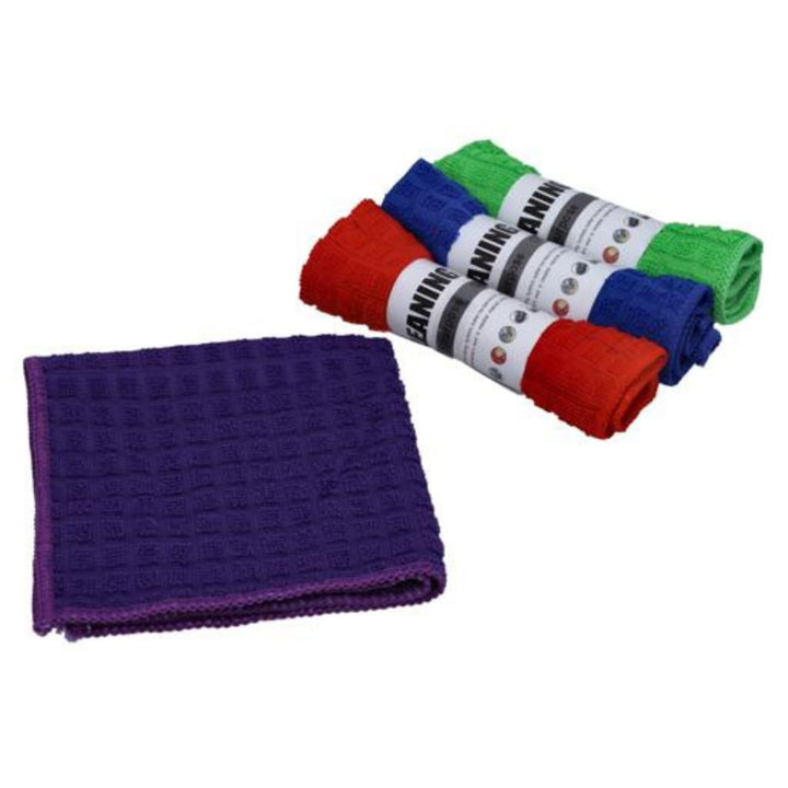 DELCASA Multi-Purpose Microfiber Cleaning Cloths for Car, Bathroom and Kitchen - Extra Absorbent Towels