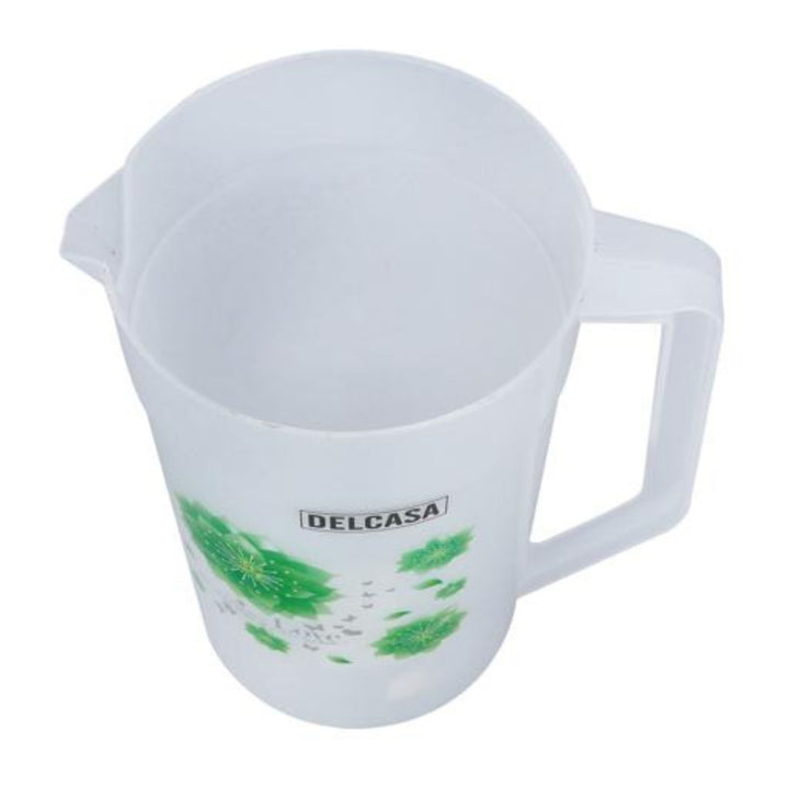 DELCASA Multi-Purpose Plastic Portable Water Jug with Spill-Proof Lid and 4 Glasses 2.3L - Perfect for Household, Coffee Shop, Restaurant and Picnic Juice