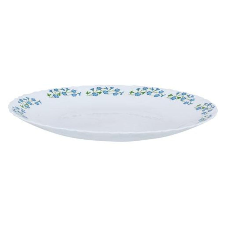 DELCASA Opal Ware Dinner Plate 19.05cm- Perfect for Meals, Pasta and More