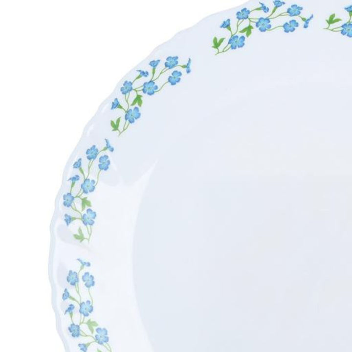 DELCASA Opal Ware Dinner Plate 19.05cm- Perfect for Meals, Pasta and More