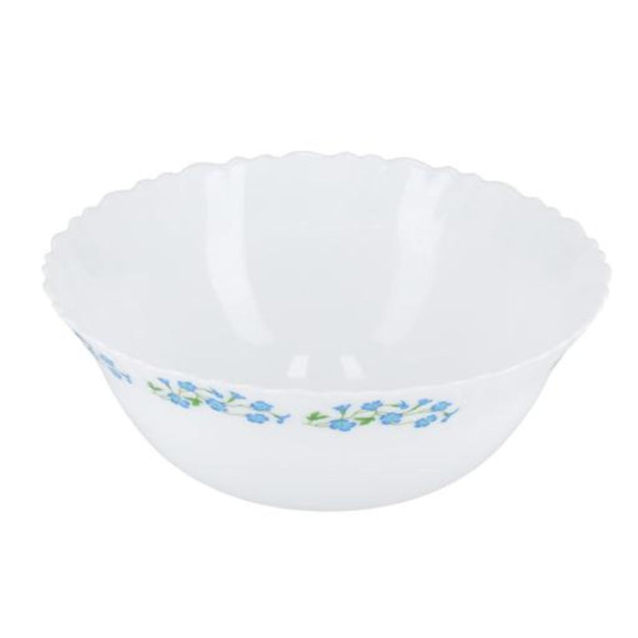 DELCASA Opalware Round Serving Bowl With Ornamented Design - 20.32cm