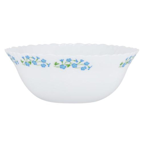 DELCASA Opalware Round Serving Bowl With Ornamented Design - 20.32cm