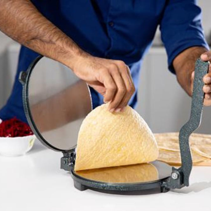 DELCASA Pre-Seasoned Cast Iron -Tortilla Press for Homemade Mexican-Style Tortillas and Tacos