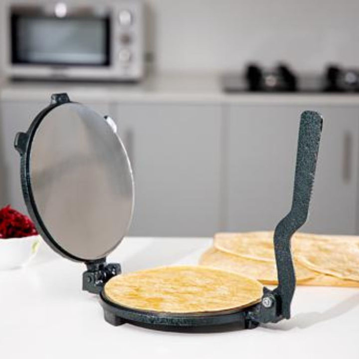 DELCASA Pre-Seasoned Cast Iron -Tortilla Press for Homemade Mexican-Style Tortillas and Tacos