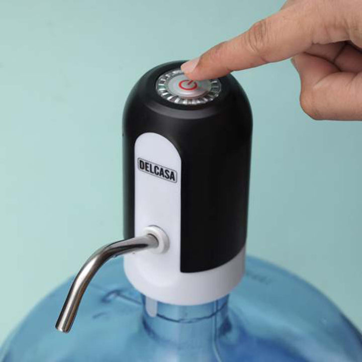 DELCASARechargeable Water Pump w/ USB Cable, 1200mAh Battery, No Leak, Rust-Proof Steel Pipe