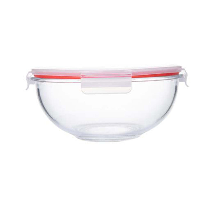 DELCASA Round 500ml Glass Bowl with PP Lid | Leak-Proof | Dishwasher/Oven/Freezer Safe | Meal Prep Container