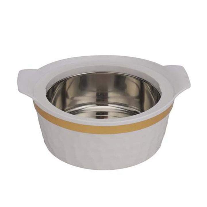 DELCASA Royal Platina 3300ml Insulated Casserole w/ Double Wall, Twist Lock, Hygienic and Ideal for various foods.