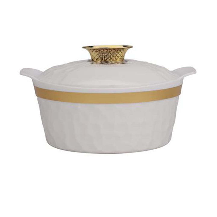 DELCASA Royal Platina 1800ml Insulated Casserole w Double Wall, Twist Lock, Hygienic and Ideal for various foods.