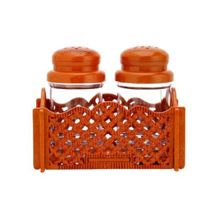 DELCASA Salt and Pepper Shaker Set with Stand - Perfect for Daily Use, Non-Toxic and Ecologically Safe