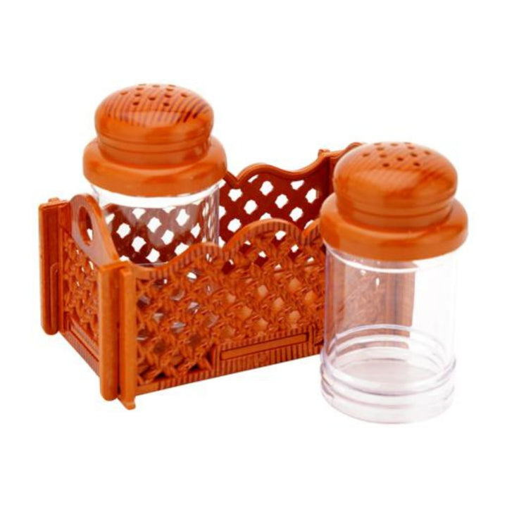 DELCASA Salt and Pepper Shaker Set with Stand - Perfect for Daily Use, Non-Toxic and Ecologically Safe