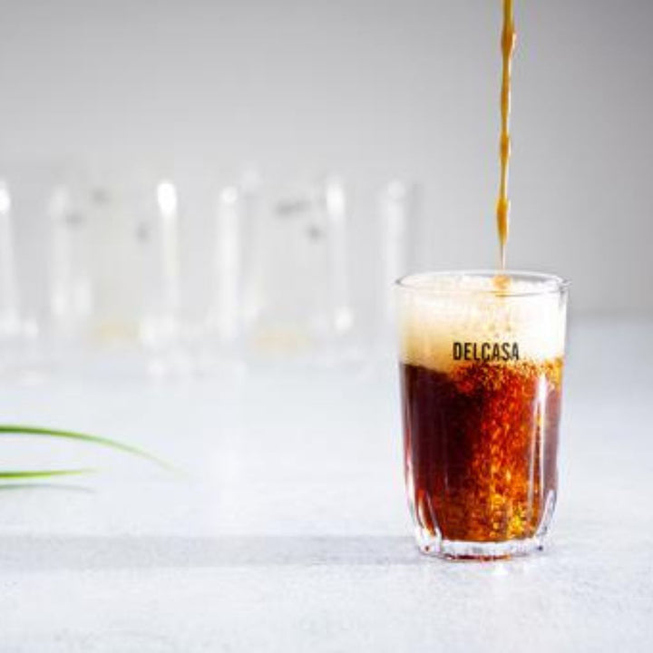 DELCASA Set of 6 9oz/260ml Tumbler Glasses for Drinking Water, Tea, Coffee, and Juice