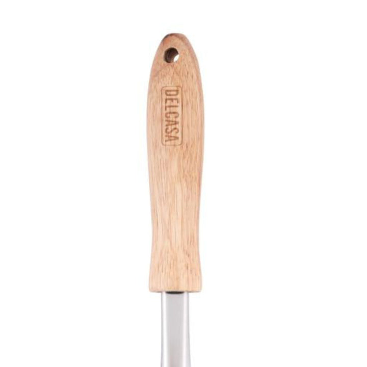 DELCASA Solid Stainless Steel Spoon with Wooden Handle