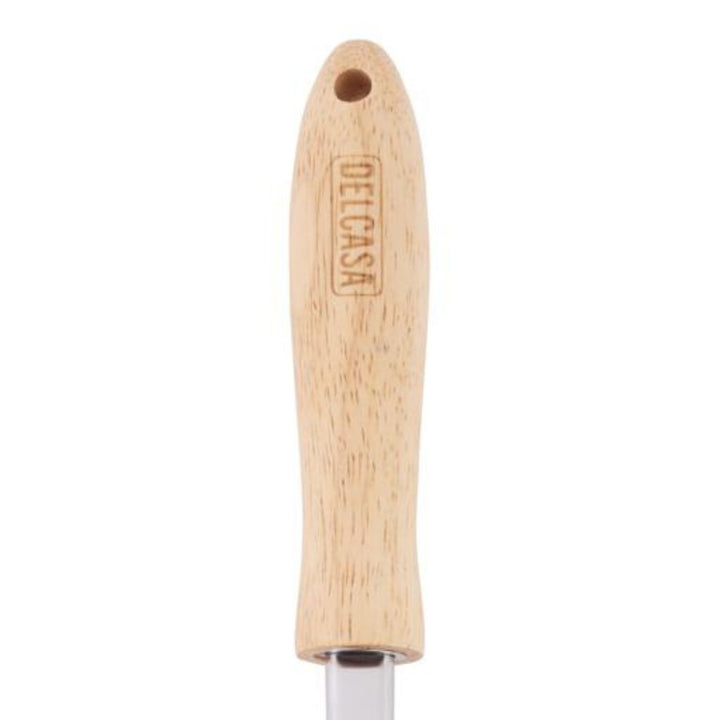 DELCASA Solid Stainless Steel Spoon with Wooden Handle