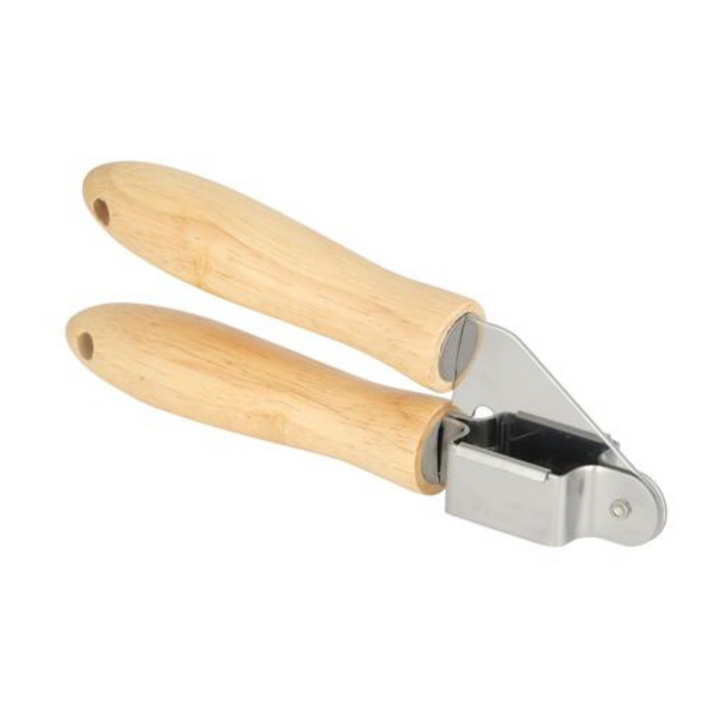 DELCASA Stainless Steel Garlic Crusher With Wooden Handle