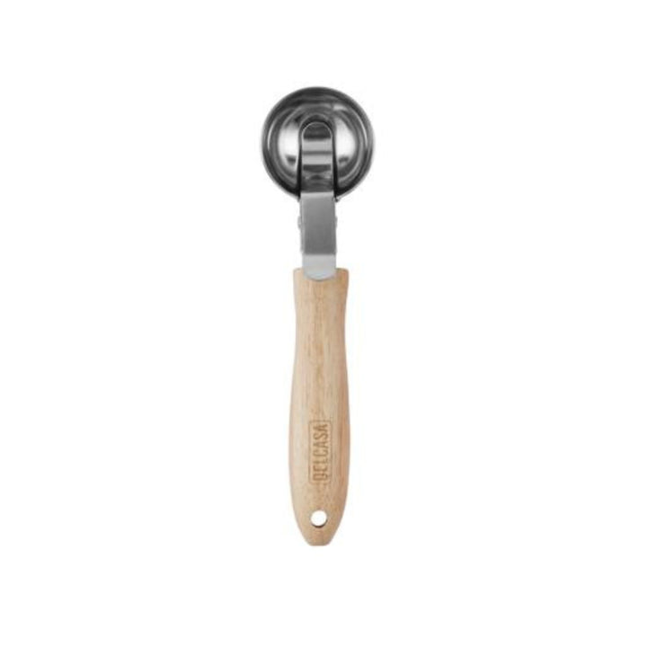 DELCASA Stainless Steel Ice Cream Spoon with Wooden Handle