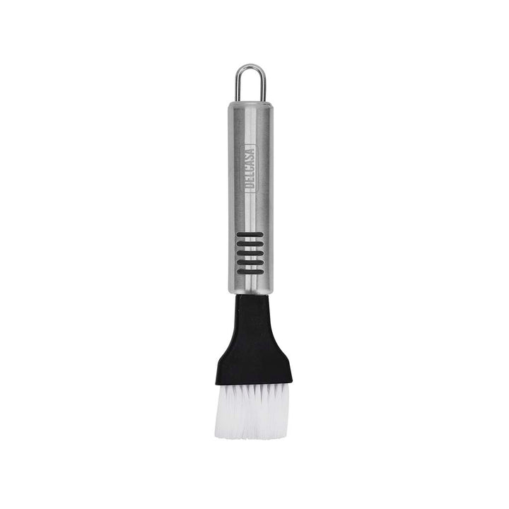 DELCASA Stainless Steel Nylon Brush with Elegant Design for Cooking, Baking & BBQ. Ergonomic Basting Brush for Oiling & Glazing.