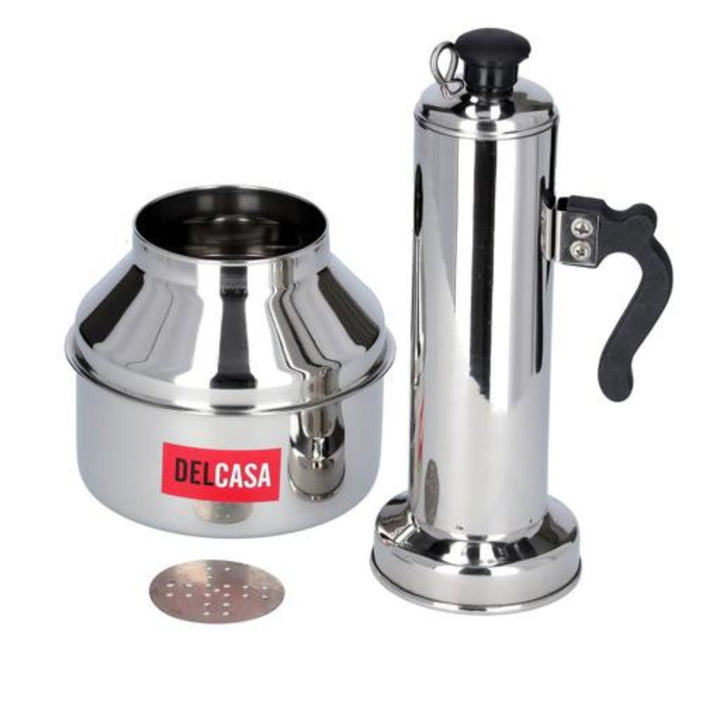 DELCASA Stainless Steel Puttu Maker with Pot - Food-Grade Material