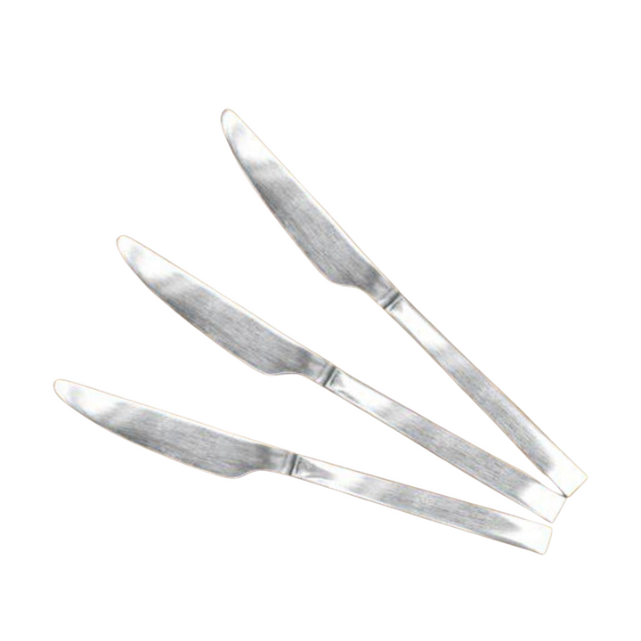 DELCASA Stainless Steel Table Knife Set (3 Pieces) - Suitable for Home and Kitchen Use, Dishwasher Safe