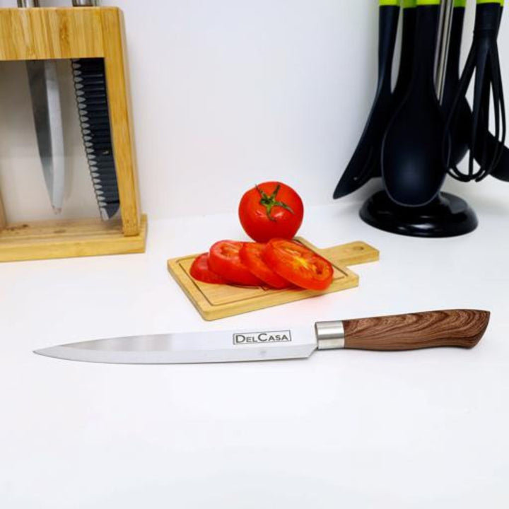 DELCASA Ultra Sharp Stainless Steel All Purpose Small Kitchen Slicer Knife with 20.32cm Blade