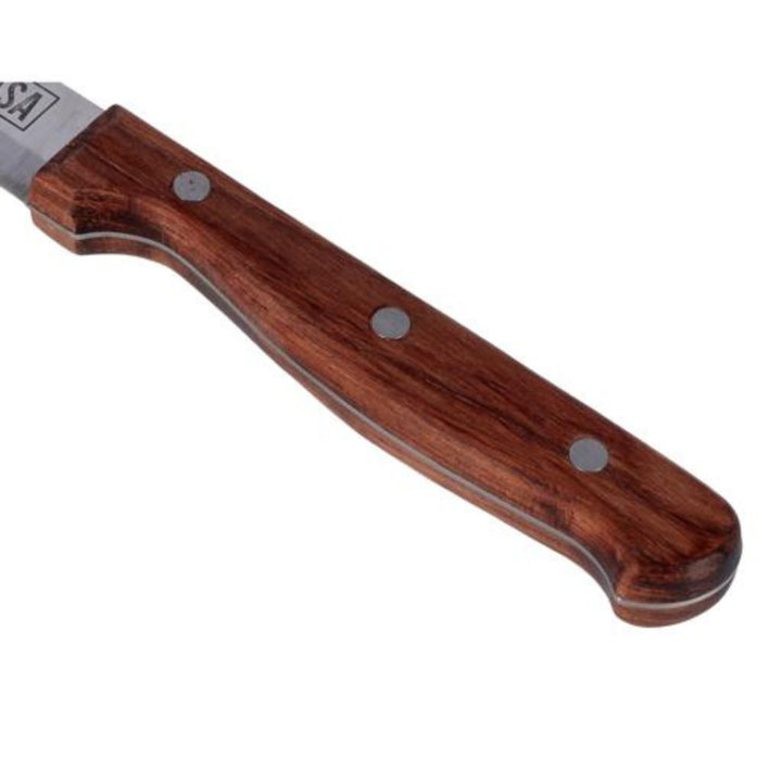 DELCASA Utility Knife with Wooden Handle and Ultra Sharp Stainless Steel Blade (DC1832), 12.7cm  Ideal for Cutting, Chopping and More  Fade Proof and All-Purpose for Small Kitchen Use