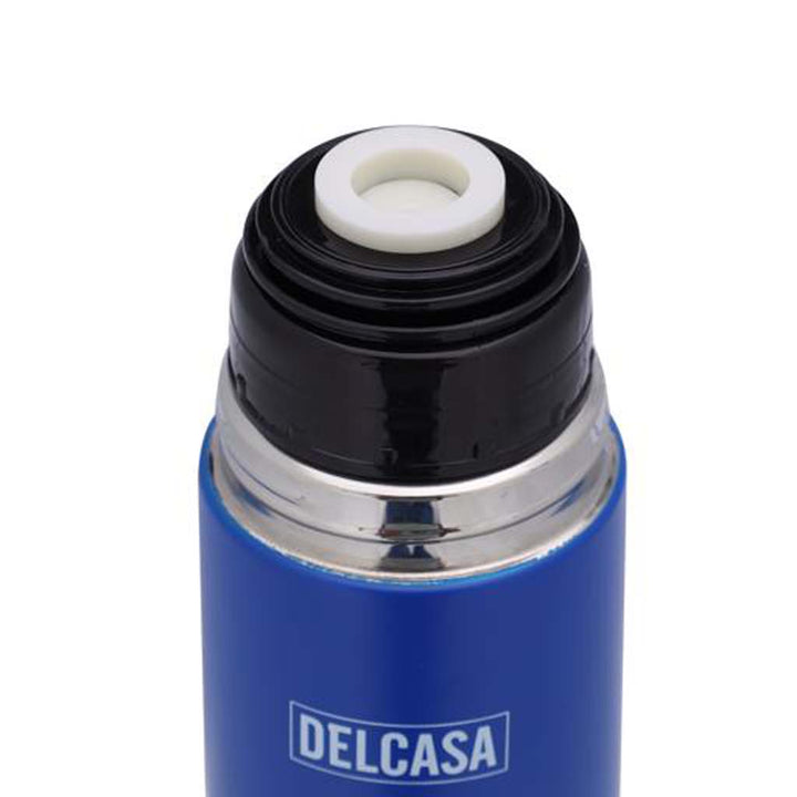 DELCASA Vacuum Bottle 500ml, Stainless Steel Double Wall, Portable & Leak-Proof, for Hot & Cold Drinks, Ideal for Camping, Hiking.