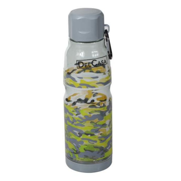 DELCASA Water Bottle with Portable Cap - Lead-Free and Perfect for Travel - 0.7L